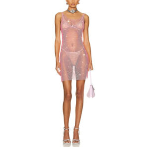 Santa Brands Rhinestone Pink Raspberry Sydney Dress OS